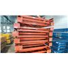 Image 2 : ORANGE PALLET RACKING UPRIGHTS (7 PCS.) - APPROX. 22'H X 42"W WITH 4 1/2" X 4"