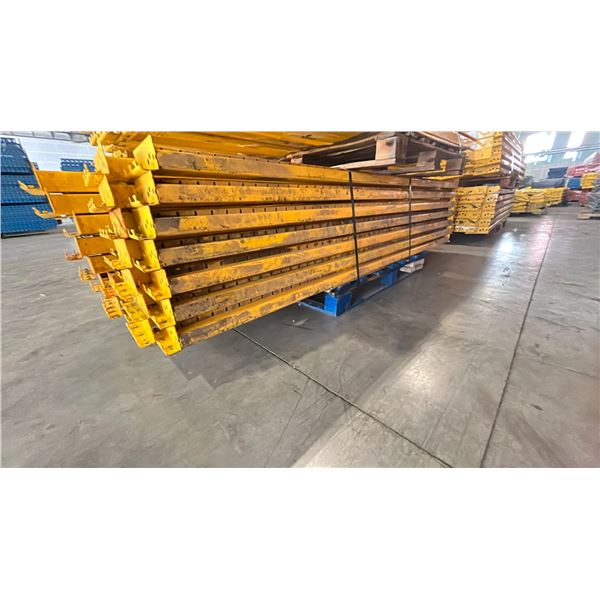 YELLOW PALLET RACKING 8FT (4") SIDE RAILS (42 PCS.)