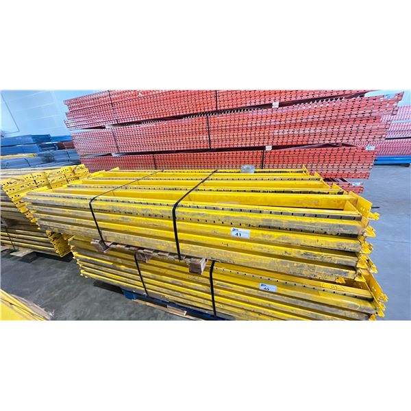 YELLOW PALLET RACKING 8FT (4") SIDE RAILS (35 PCS.)