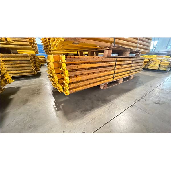 YELLOW PALLET RACKING 8FT (4") SIDE RAILS (36 PCS.)