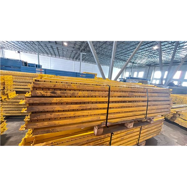 YELLOW PALLET RACKING 8FT (4") SIDE RAILS (42 PCS.)