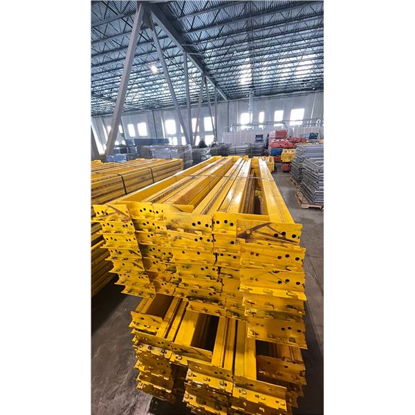 YELLOW PALLET RACKING 8FT (4") SIDE RAILS (36 PCS.)