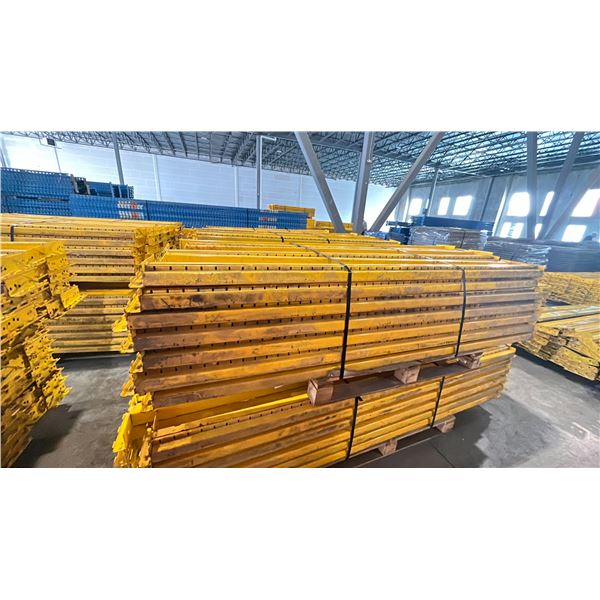 YELLOW PALLET RACKING 8FT (4") SIDE RAILS (36 PCS.)