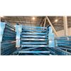 Image 2 : BLUE PALLET RACKING UPRIGHTS (7 PCS.) - APPROX. 24'H X 42"W WITH 8" X 8"