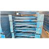 Image 2 : BLUE PALLET RACKING UPRIGHTS (6PCS.) - APPROX. 24'H X 42"W WITH 8" X 8"