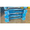 Image 2 : BLUE PALLET RACKING UPRIGHTS (6 PCS.) - APPROX. 24'H X 42"W WITH 8" X 8" (3/8") BASES