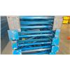 Image 2 : BLUE PALLET RACKING UPRIGHTS (6 PCS.) - APPROX. 24'H X 42"W WITH ASSORTED SIZE BASES
