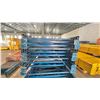 Image 2 : BLUE PALLET RACKING UPRIGHTS (9 PCS.) - APPROX. 21'H X 42"W WITH 3 1/2" X 4" X 1/8"  BASES