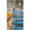 Image 3 : BLUE PALLET RACKING UPRIGHTS (9 PCS.) - APPROX. 21'H X 42"W WITH 3 1/2" X 4" X 1/8"  BASES