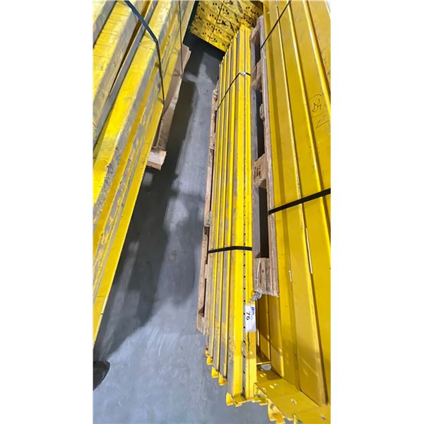 YELLOW PALLET RACKING 8FT (4") SIDE RAILS (40 PCS.)