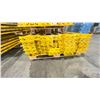 Image 3 : YELLOW PALLET RACKING 8FT (4") SIDE RAILS (40 PCS.)