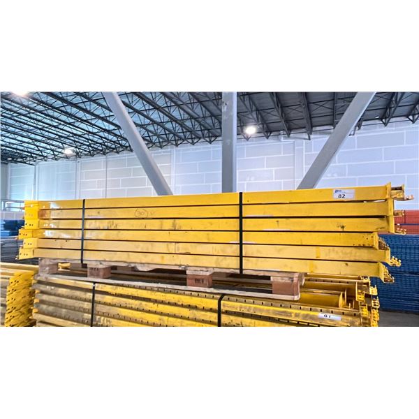 YELLOW PALLET RACKING 8FT (4") SIDE RAILS (30 PCS.)