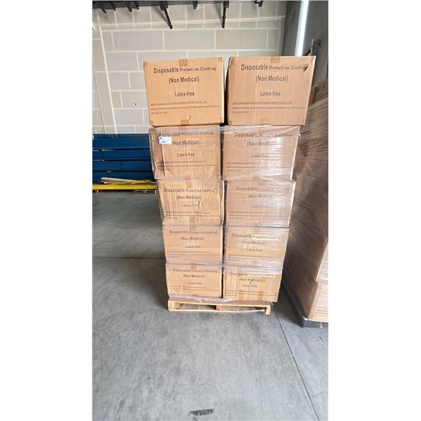 PALLET OF APPROX. 30 BOXES OF DISPOSAL NON-MEDICAL GOWNS