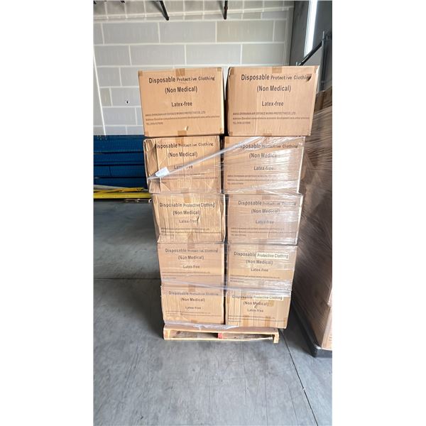 PALLET OF APPROX. 30 BOXES OF DISPOSAL NON-MEDICAL GOWNS