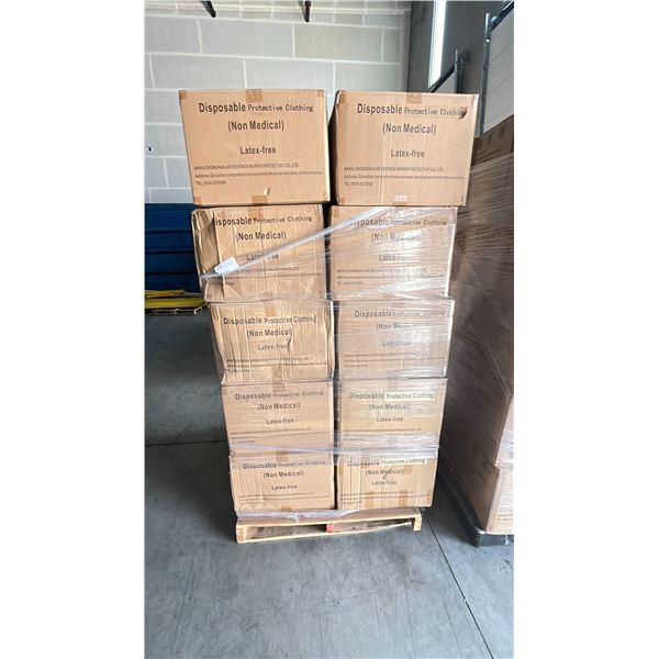 PALLET OF APPROX. 30 BOXES OF DISPOSAL NON-MEDICAL GOWNS