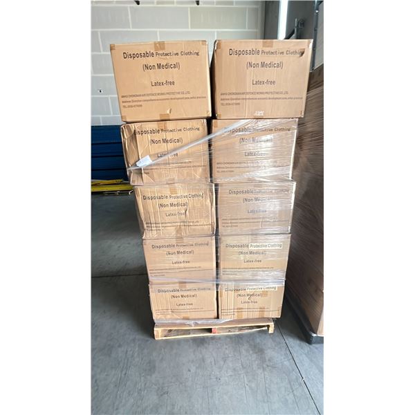 PALLET OF APPROX. 30 BOXES OF DISPOSAL NON-MEDICAL GOWNS