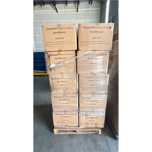 PALLET OF APPROX. 30 BOXES OF DISPOSAL NON-MEDICAL GOWNS