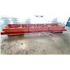 Image 1 : ORANGE PALLET RACKING UPRIGHTS (5 PCS.) - (3) 16'H X 42"W & (2) 18'H X 42"W WITH 6" X 6"