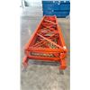 Image 2 : ORANGE PALLET RACKING UPRIGHTS (5 PCS.) - (3) 16'H X 42"W & (2) 18'H X 42"W WITH 6" X 6"