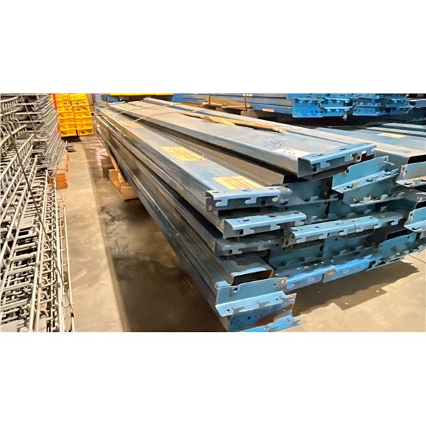 BLUE PALLET RACKING 12FT (6 1/2") SIDE RAILS (26 PCS.)