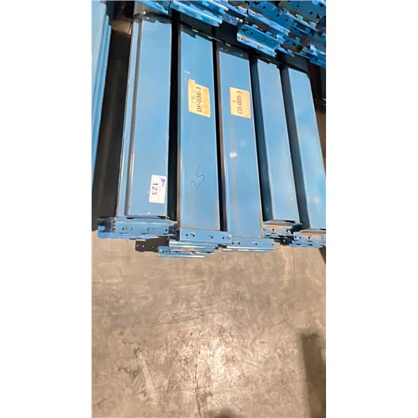 BLUE PALLET RACKING 12FT (6 1/2") SIDE RAILS (25 PCS.)