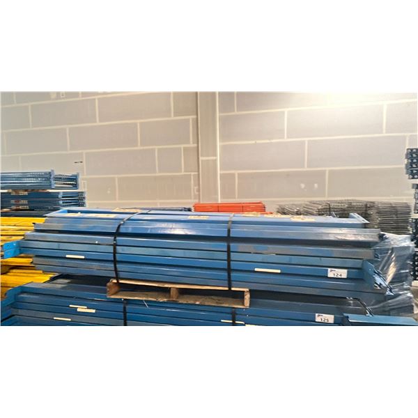 BLUE PALLET RACKING 8FT (4") SIDE RAILS (APPROX.48 PCS.)