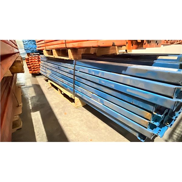BLUE PALLET RACKING 8FT (4") SIDE RAILS (56 PCS.)