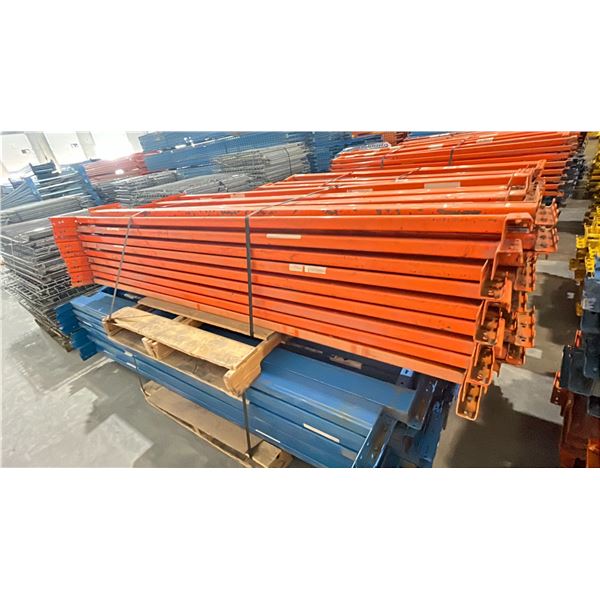 ORANGE PALLET RACKING 8FT (3") SIDE RAILS (64 PCS.)