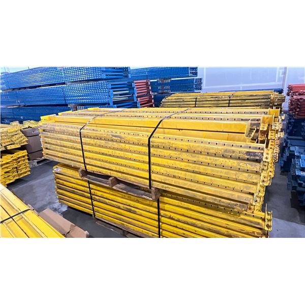 YELLOW PALLET RACKING 8FT (4") SIDE RAILS (42 PCS.)