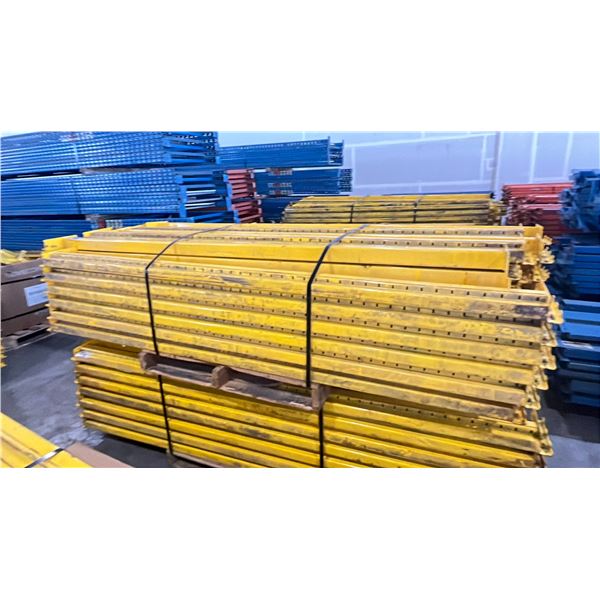 YELLOW PALLET RACKING 8FT (4") SIDE RAILS (44 PCS.)