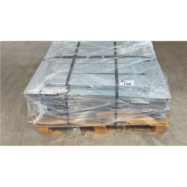 METAL  PALLET RACKING 29 3/4" X 4 1/2" CONNECTOR BRACKETS - APPROX. 137 PCS.