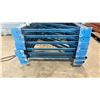 Image 2 : BLUE PALLET RACKING UPRIGHTS (6 PCS.) - APPROX. 22'H X 44"W WITH 5" X 6" X 1/4" BASES
