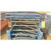 Image 2 : BLUE PALLET RACKING UPRIGHTS (6 PCS.) - APPROX. 20;H X 42"W WITH 4" X 3 1/2" X 1/8"