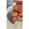 Image 3 : ORANGE PALLET RACKING UPRIGHTS (6 PCS.) -APPROX. 18'H X 42"W WITH 4 1/2" X 4" & 4" X 3 1/2" (1/8")