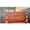 Image 2 : ORANGE PALLET RACKING UPRIGHTS (6 PCS.) - APPROX. 18'H X 42"W WITH 4 1/2" X 4" & 4" X 3 1/2" (1/8")