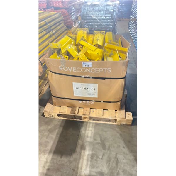 YELLOW PALLET RACKING BASE GUARDS (150 PCS.) - APPROX. 12" X 6"