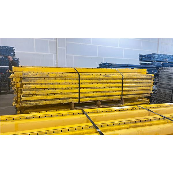 YELLOW PALLET RACKING 8FT (4") SIDE RAILS (35 PCS.)