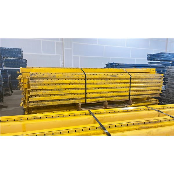 YELLOW PALLET RACKING 8FT (4") SIDE RAILS (34 PCS.)