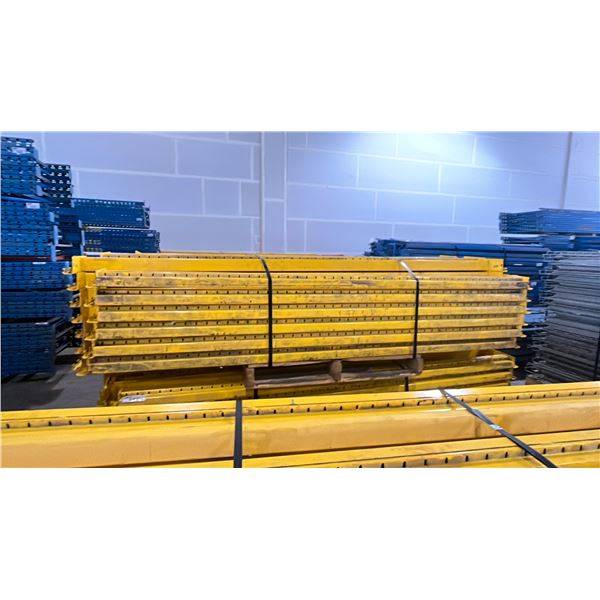 YELLOW PALLET RACKING 8FT (4") SIDE RAILS (30 PCS.)