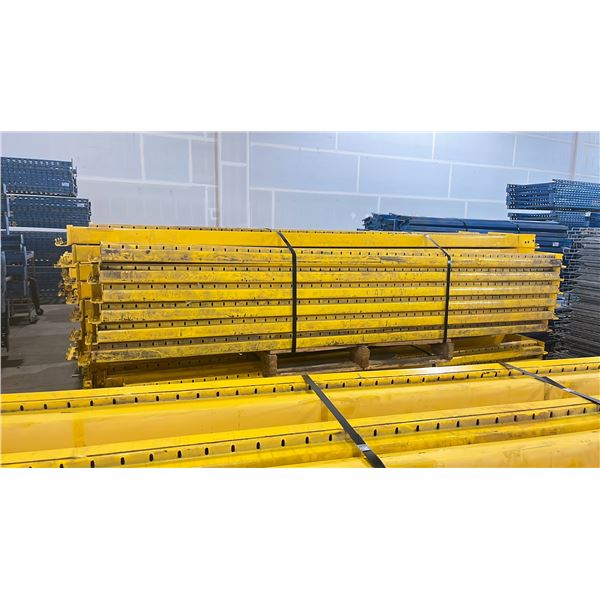 YELLOW PALLET RACKING 8FT (4") SIDE RAILS (41 PCS.)