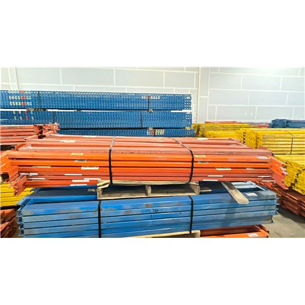 ORANGE PALLET RACKING 8FT (4") SIDE RAILS (35 PCS.)