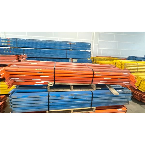 ORANGE PALLET RACKING 8FT (3") SIDE RAILS (42 PCS.)