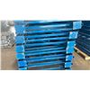 Image 2 : BLUE PALLET RACKING UPRIGHTS (7 PCS.) - APPROX. 22'H X 44"W WITH 5" X 6" X 1/4" BASES