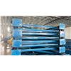 Image 2 : BLUE PALLET RACKING UPRIGHTS (7 PCS.) - APPROX. 22'H X 42"W WITH 5" X 6" X 1/4"  BASES
