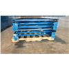 Image 2 : BLUE PALLET RACKING UPRIGHTS (6 PCS.) - APPROX. 20'H X 42"W WITH 4" X 3 1/2" X 1/8"  BASES