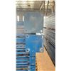 Image 3 : BLUE PALLET RACKING UPRIGHTS (3 PCS.) - APPROX. 24'H X 42"W WITH 8" X 8" X 1/4" BASES