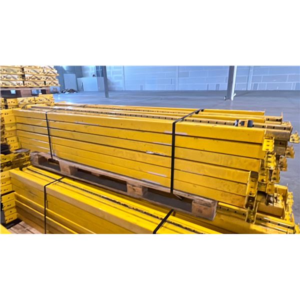 YELLOW PALLET RACKING 8FT (4") SIDE RAILS (30 PCS.)