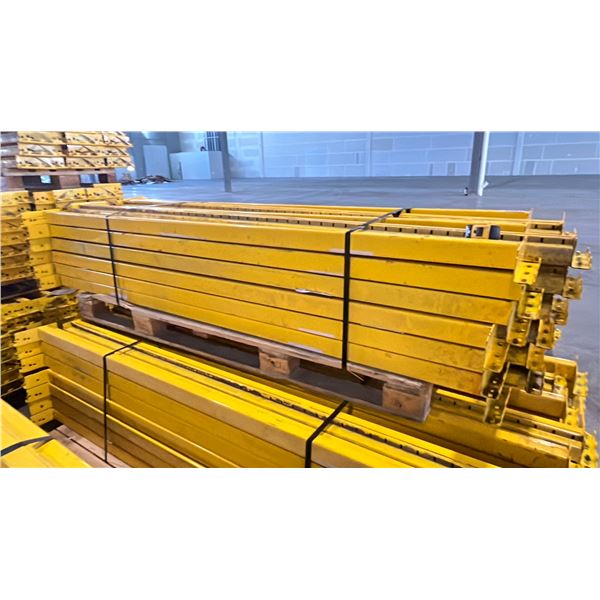 YELLOW PALLET RACKING 8FT (4") SIDE RAILS (35 PCS.)