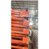 Image 3 : ORANGE PALLET RACKING UPRIGHTS (8 PCS) - APPROX.18'H X 42"W .WITH 6 1/2" X 4" & 4" X 4 1/2" X 1/8"