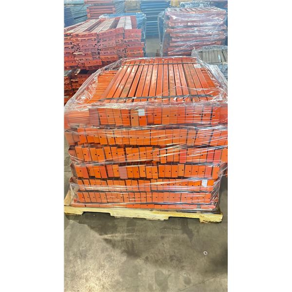 ORANGE PALLET RACKING SHELVING SUPPORT BRACES (257 PCS.) APPROX. 42"
